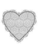 Valentijn hart kleurplaat 1